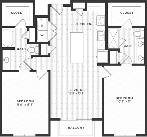 Two Bedroom Floorplan